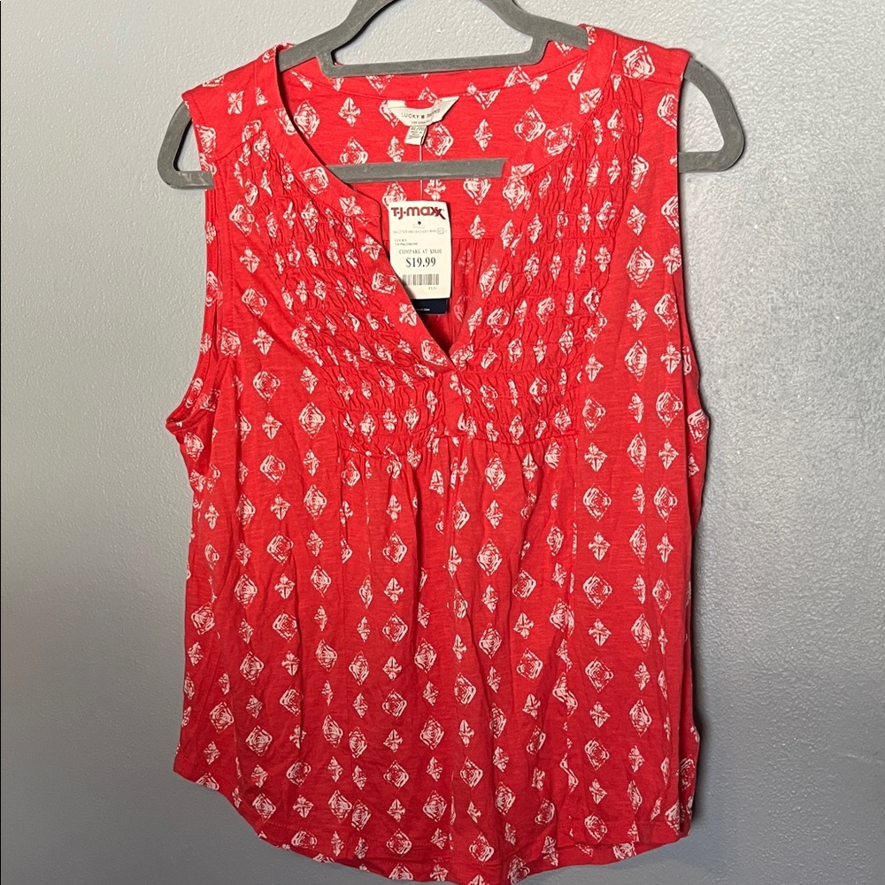 Lucky brand-Coral Sleeveless Top